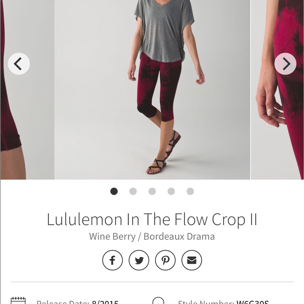 Lululemon in the flow crop